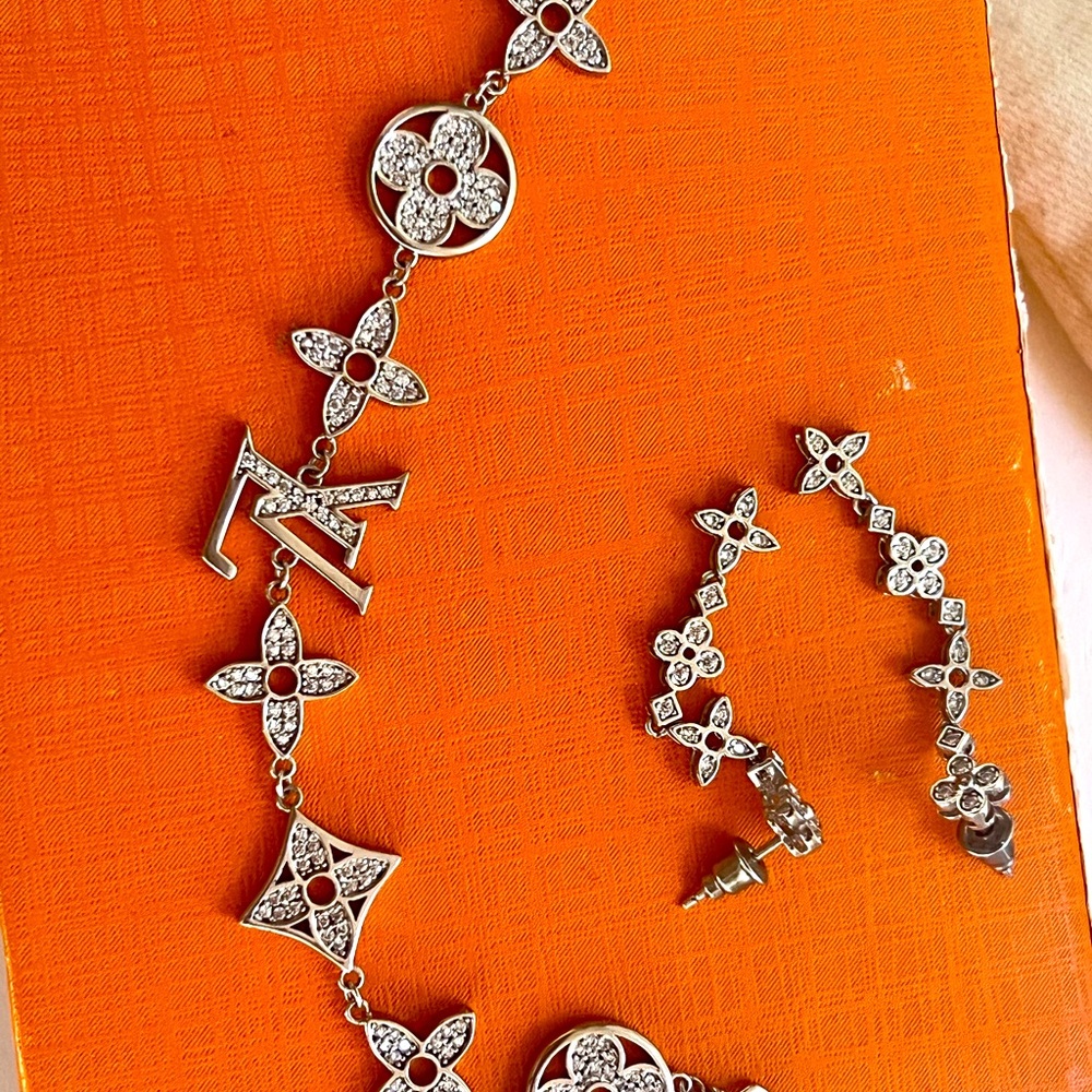 LV bracelet and earrings
